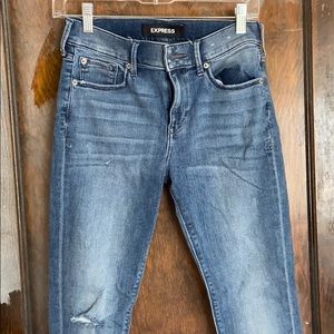 Express multi colored jeans